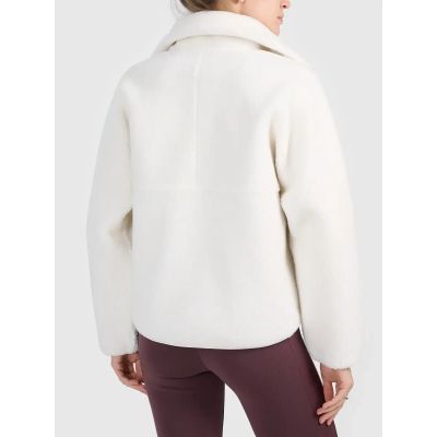 8. Women's loose sherpa fleece with stand-up collar 4F 4FWAW26TFLEF463-11S