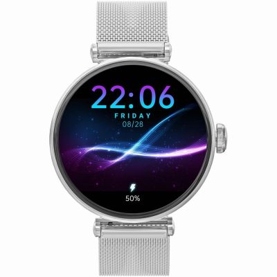 5. Smartwatch Gravity Silver White 2 Straps GT26-8
