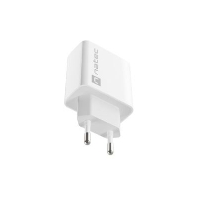 6. NATEC RIBERA USB-A + USB-C 20W POWER DELIVERY WHITE CHARGER NUC-2061