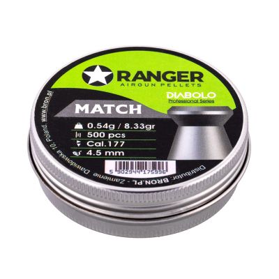 3. 4.5 mm RANGER Diabolo Professional Match flat pellets 500 pcs 0.54 g