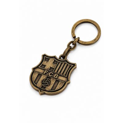 5. FC Barcelona original licensed emblem keychain, retro style B7603