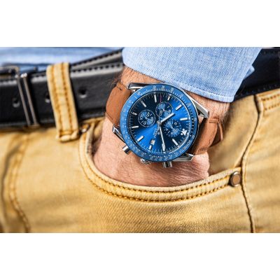 4. Men's Watch Giewont Chronograph Sapphire Brown Blue GW8720-A2