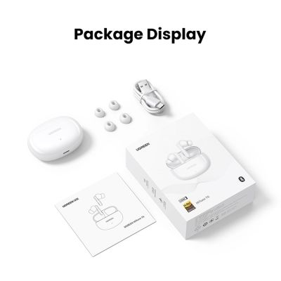 3. Ugreen HiTune T6 wireless headphones with ANC function + USB-A - USB-C cable - white