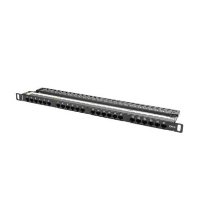 4. Patch panel Lanberg PPU6-0024-B (0.5U; cat. 6; 24xRJ-45)