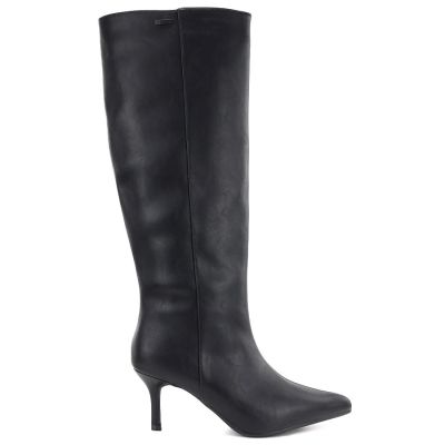 6. Women's leather boots with a high heel, insulated, black Big Star UU274497