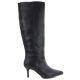 6. Women's leather boots with a high heel, insulated, black Big Star UU274497