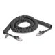3. DeLOCK Coiled RJ45 Cable Male to Male Cat.5e 3m Black
