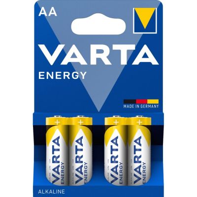 3. VARTA Energy LR6 AA alkaline battery pack (x 4)