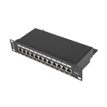 Patch panel Lanberg PPF6-9012-B (1U; 10"; cat. 6; FTP; 12xRJ-45)