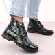 29. Women’s green patent croc ankle boots Rieker 71205-90