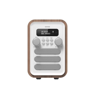 2. Denver DAB-48WHITE Personal Digital White, Wood