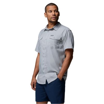 2. Columbia Utilizer II Solid Short-Sleeve Shirt 1577762039 Gray L