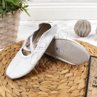2. Leather ballet shoes with white elastic bands Jr Nazo