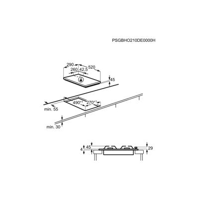 2. Electrolux EGC3322NVK Cooktop Black Built-in Gas 2 Zone(s)