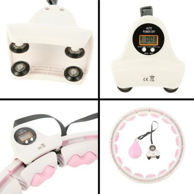 13. HMS HHW06 hula hoop with studs, weight and counter, pink