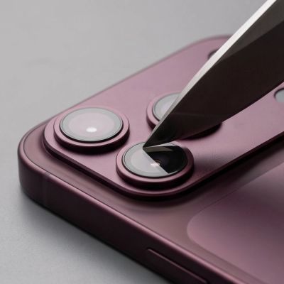5. Tech-Protect Camfull Fit+ Tempered Glass Camera Screen Protector for iPhone 18 Pro Max - Burgundy