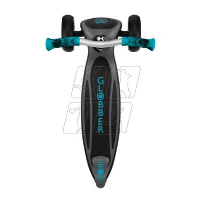 5. Globber Master Prime 3-wheel scooter / Black - Teal 664-105