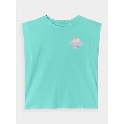 5. Girls' printed top 4F 4FJRSS24TTSHF2052-35S