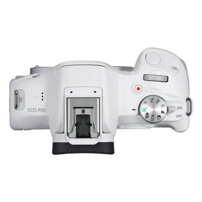 13. Canon EOS R50, White + RF-S 18-45mm F4.5-6.3 IS STM Kit Mirrorless camera 24.2 MP CMOS 6000 x 4000 px White