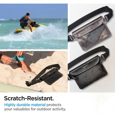 6. Spigen Aqua Shield A620 Waterproof Hip Bag IPX8 - Black