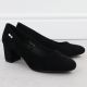 5. Black suede pumps with a block heel Sergio Leone PB178