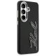 4. Karl Lagerfeld Grained Signature Metal Resin Logo Case for Samsung Galaxy S26 - Black