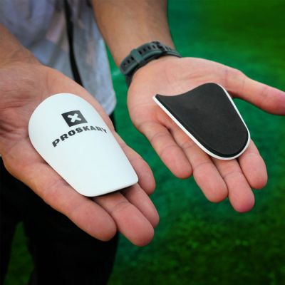 3. Proskary Mini white soccer shin guards