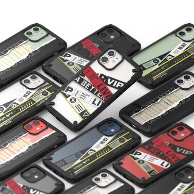 6. Ringke Fusion X Design durable PC Case with TPU Bumper for iPhone 12 mini black (Routine) (XDAP0020)