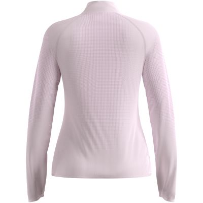2. Women's Odlo ZEROWEIGHT WARM Mid Layer 1/2 Zip with Mock Neck, Pink