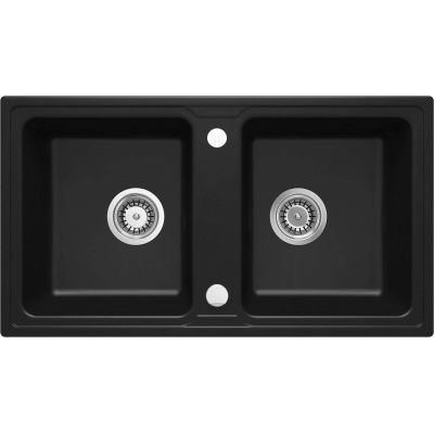 Two-bowl granite sink