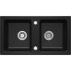 Two-bowl granite sink