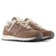 13. New Balance WL574 lifestyle brown women's sneakers (WL574RTS)
