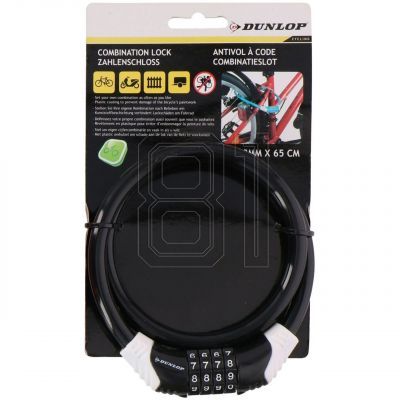 Dunlop spiral bike lock with code 1042800