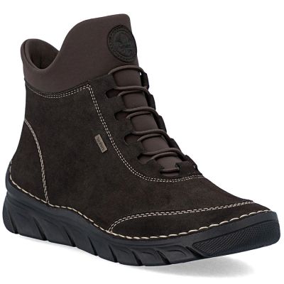 7. Women's comfortable insulated ankle boots chocolate brown Rieker 55069-25