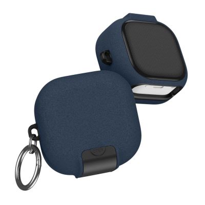 4. Tech-Protect Slim Hook Case for Samsung Galaxy Buds 4 / 4 Pro - Navy Blue