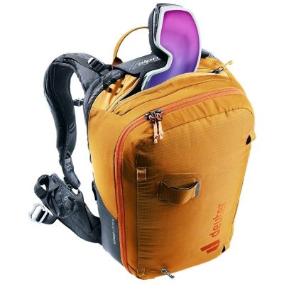 2. Deuter Alproof Lite 20 SL Backpack - Cinnamon/Blac + Deuter Wash Center I Cosmetic Bag, Raisin/Caspia