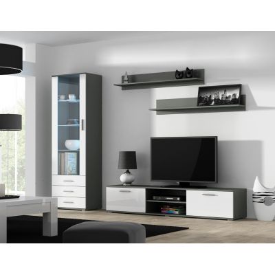 7. Shelf 125cm (2 pcs) SOHO grey matte