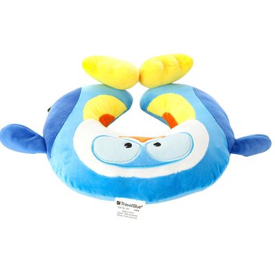 3. TRAVEL BLUE PUFFY KIDS’ TRAVEL PILLOW PENGUIN