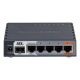 2. Mikrotik hEX S router (RB760iGS) Total Ethernet Ports:6; Architecture:MMIPS; CPU core:2