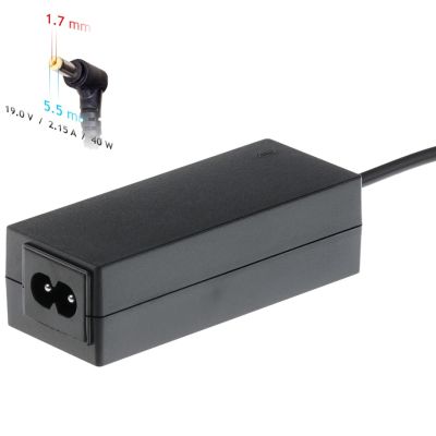 5. Akyga AK-ND-47 AC Adapter for Acer, DELL, Packard Bell Notebook (19V; 2.15A; 40W; 5.5mm x 1.7mm)