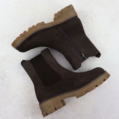 4. Women's Chocolate Brown Leather Chelsea Boots Sergio Leone TR25733-S