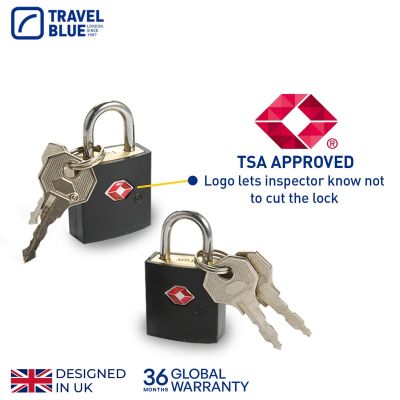 3. TRAVEL BLUE TSA LUGGAGE PADLOCKS, 2-PIECE SET