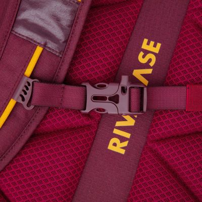 14. Rivacase 5321 15.6" 25L Laptop Backpack Burgundy-Yellow