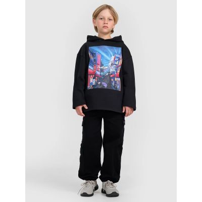 3. Boy's sweatshirt with hood, open, 4F 4FJRAW25TSWSM2345-20S