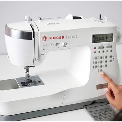 7. SINGER Elite CE677 Electric Sewing Machine White