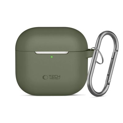 7. Tech-Protect Silicone Hook Case for AirPods 4 - Green