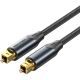 Vention Braided Optical Audio Cable with Aluminum Connector, 10m, Black