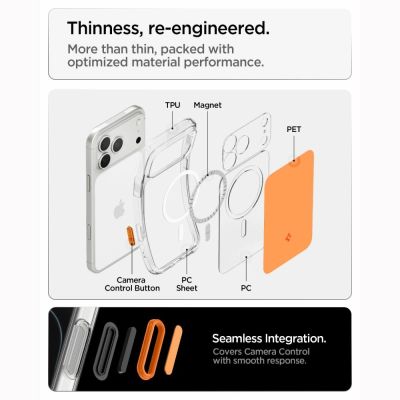 9. Spigen Ultra Hybrid MagSafe Case for iPhone 18 Pro / 17 Pro - Orange