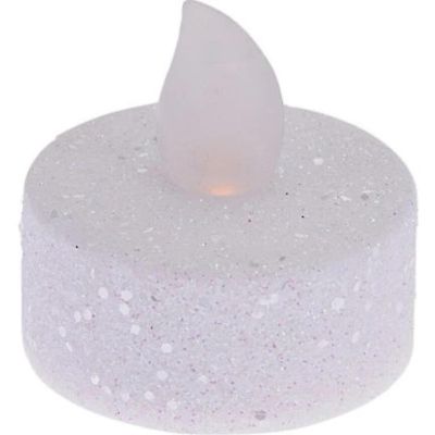 24. SET OF 3 LED TEA LIGHT CANDLES WITH GLITTER