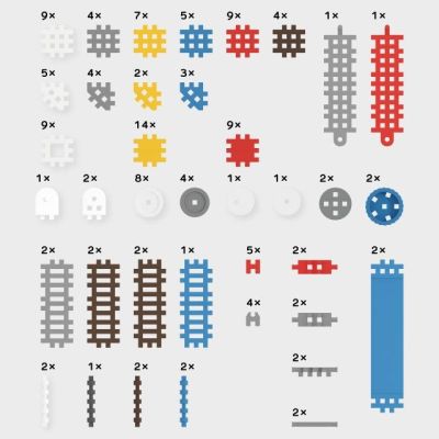 3. Marioinex Mini Waffle Constructor building blocks, 140 pieces